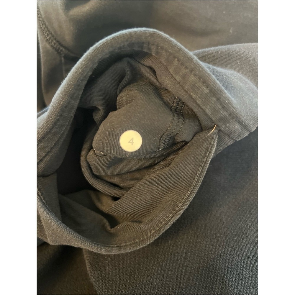 Lululemon Full Zip Hooded Jacket Black Gray Vented Back Fleece Hoodie Size 4 - Picture 8 of 8